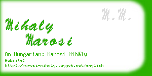 mihaly marosi business card